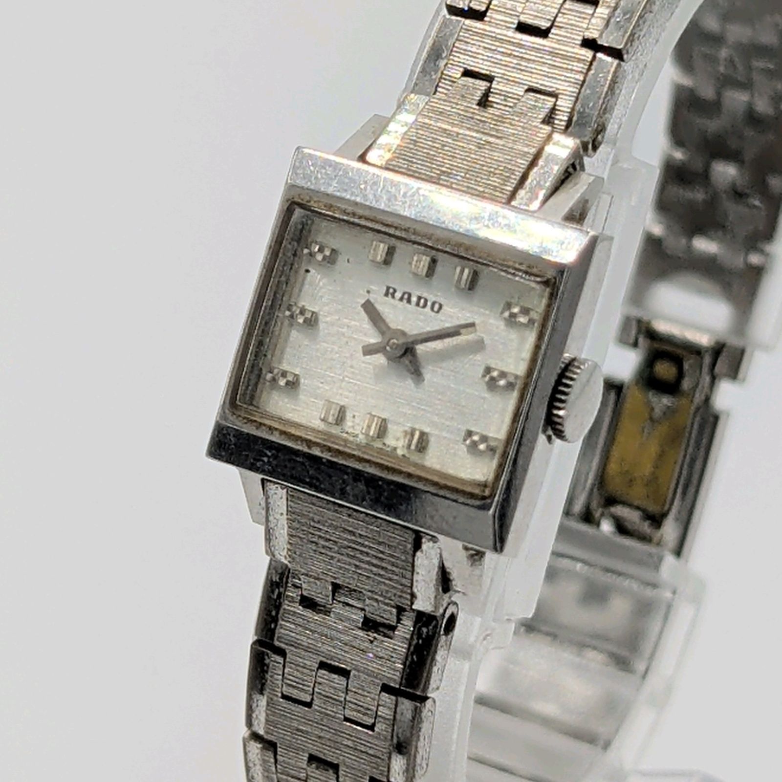 RADO Watch Hnad-winding Ladies Silver Square Y2K 00S Vintage Not