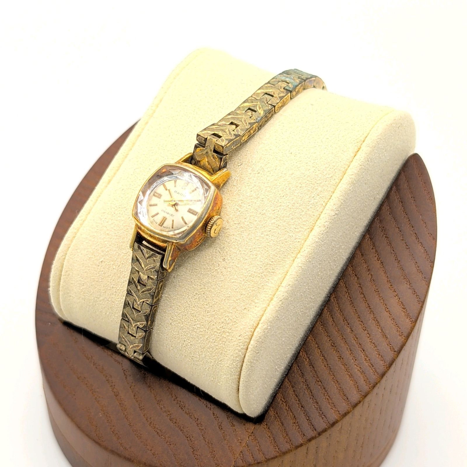 RADO Watch Hand-Winding Ladies Square Gold Y2K 00S Vintage Not