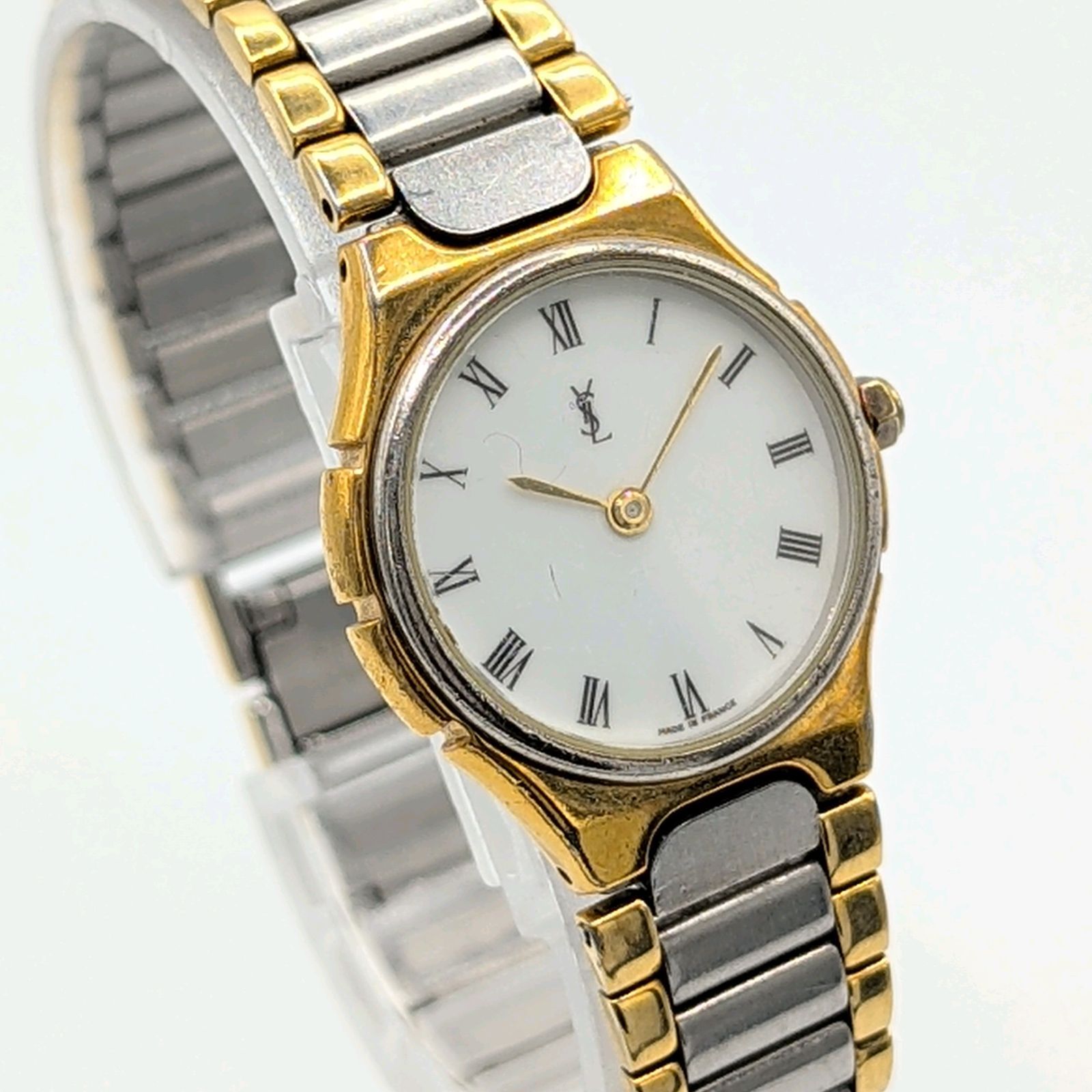 Yves Saint Laurent Watch quartz Ladies Gold Silver Combi Y2K 00S