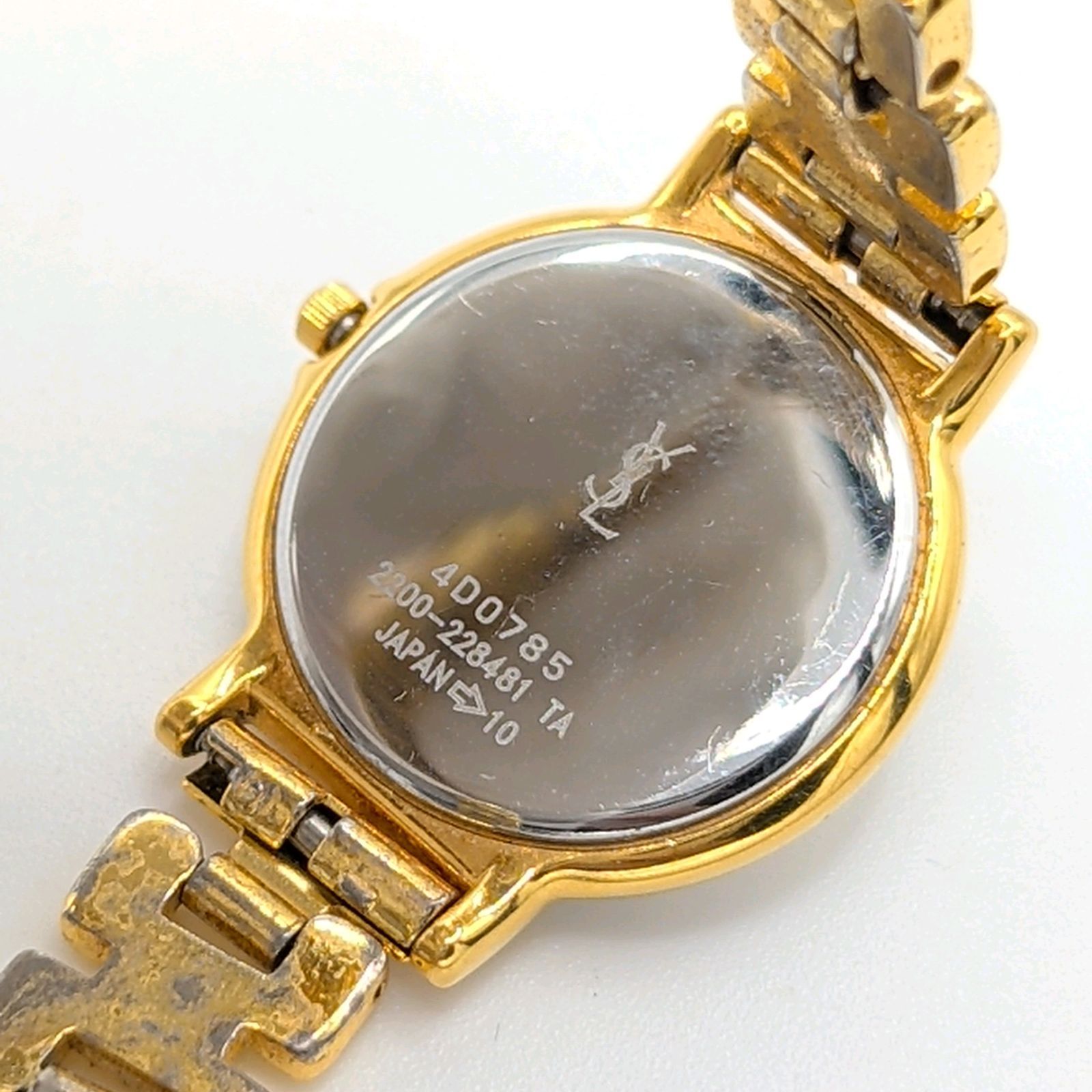 Yves Saint Laurent 2200-228481 Watch QZ Ladies Gold Round Y2K 00S