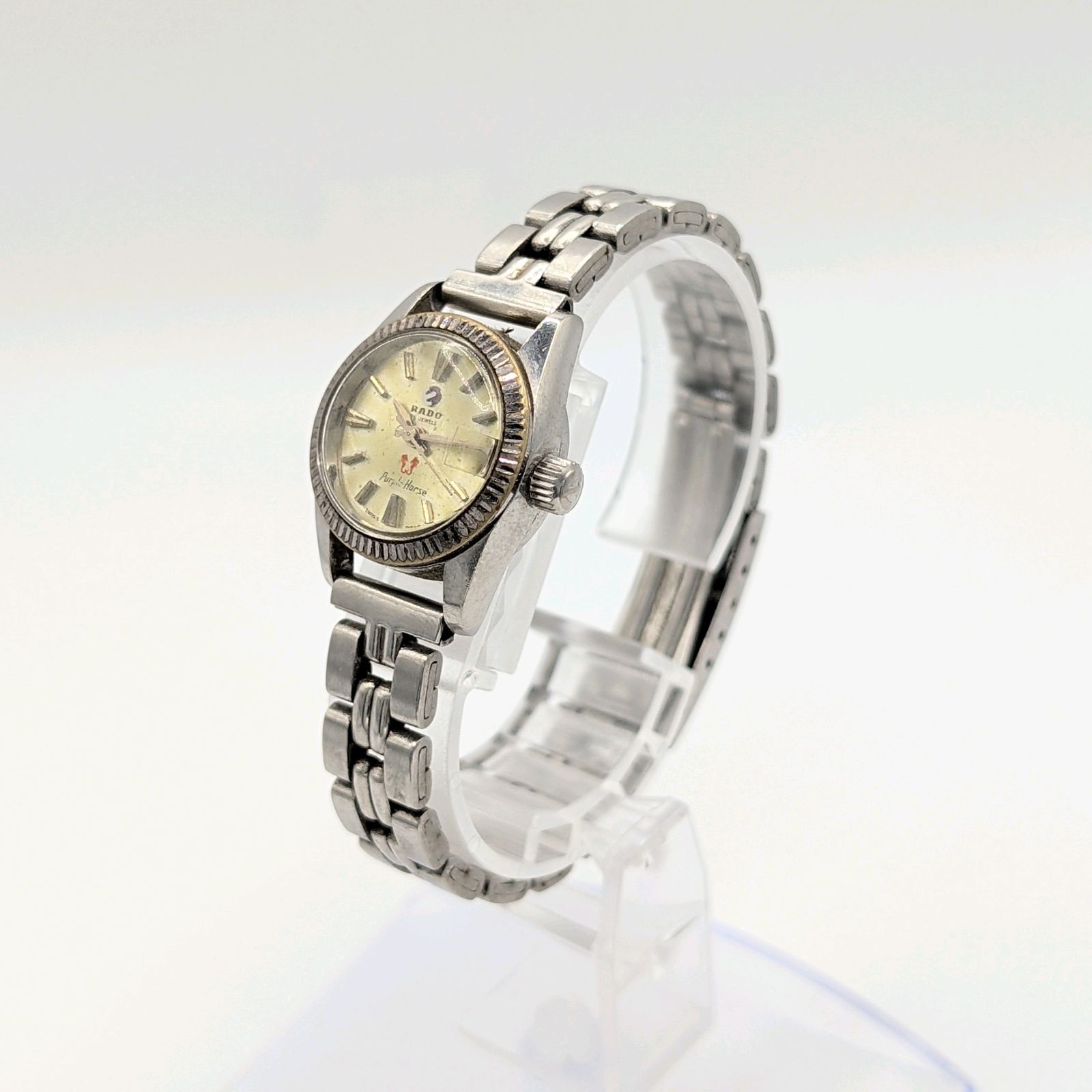 RADO Purple horse Watch Hand-Winding Ladies Round Y2K 00S Date 