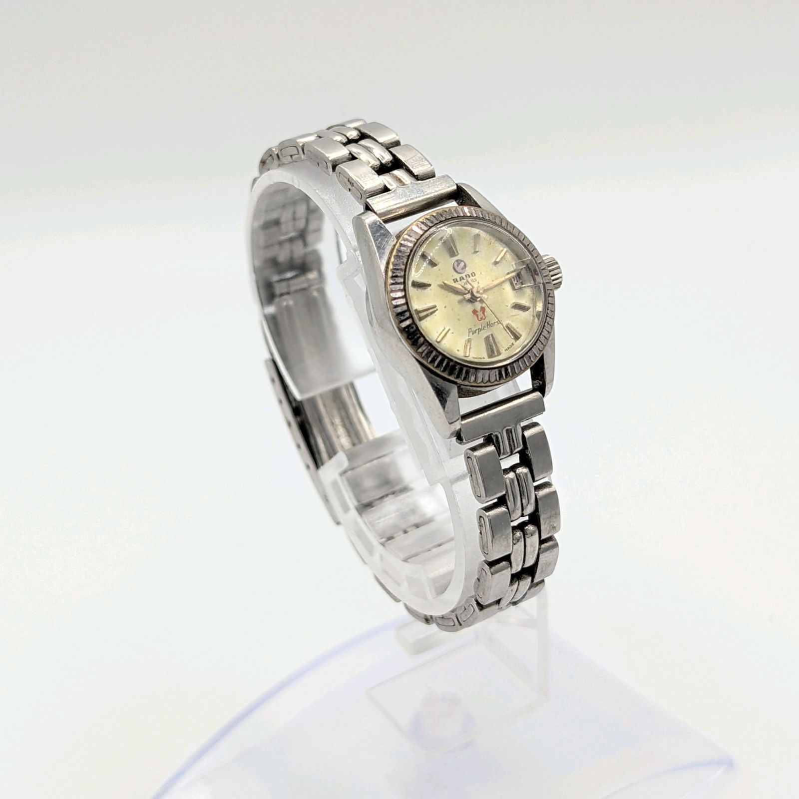 RADO Purple horse Watch Hand-Winding Ladies Round Y2K 00S Date 