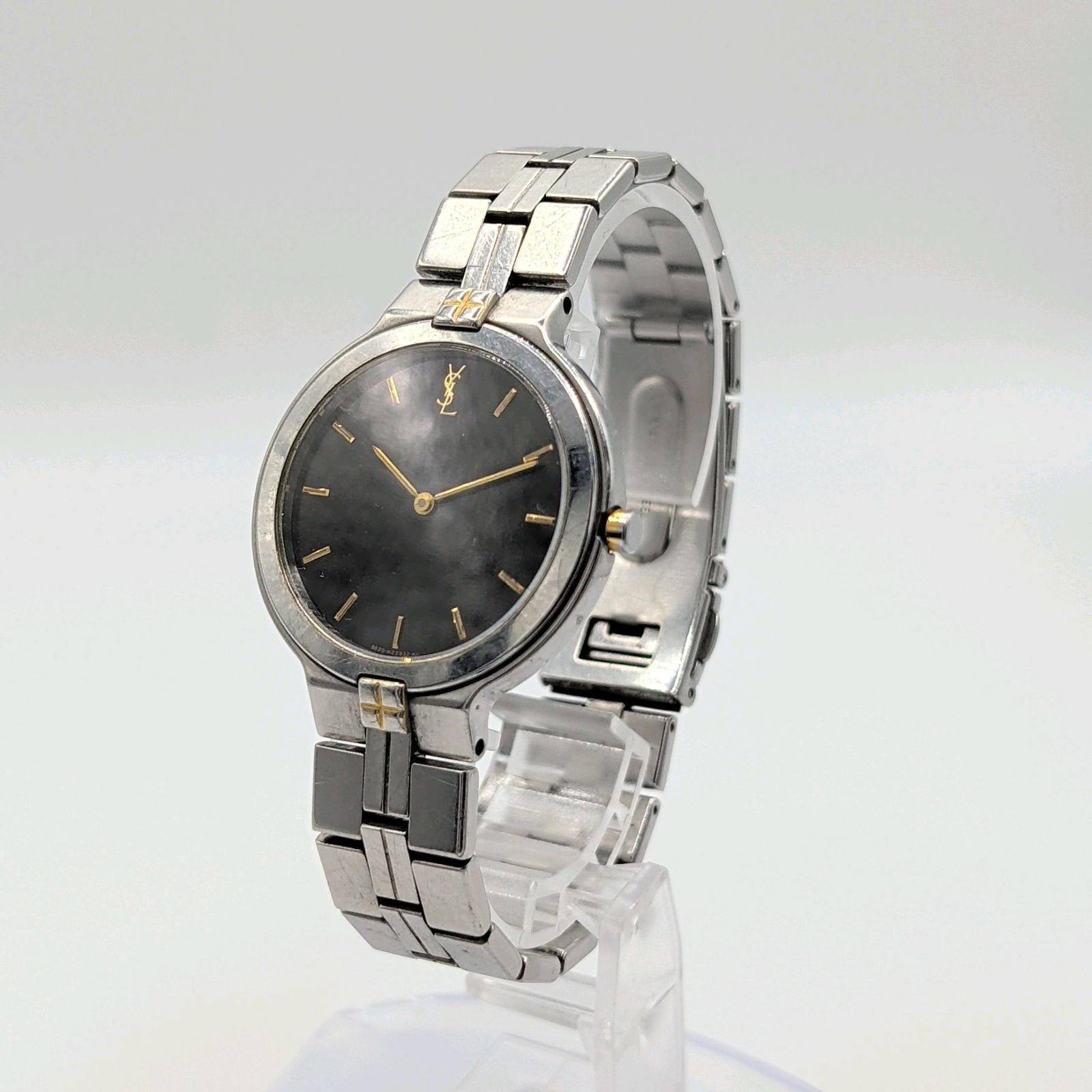 Yves Saint Laurent 9820-H13821 Watch quartz Men's Silver Y2K 00S