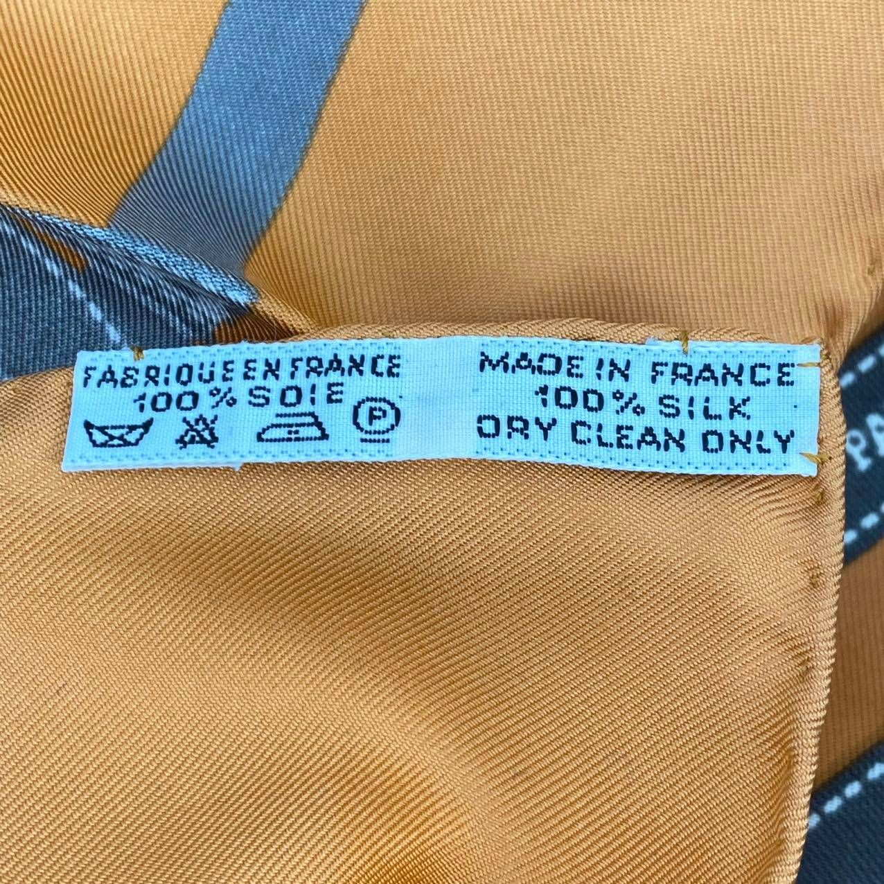 美品 HERMES エルメス スカーフ カレ90 ボルデュック リボン柄 BOLDUC