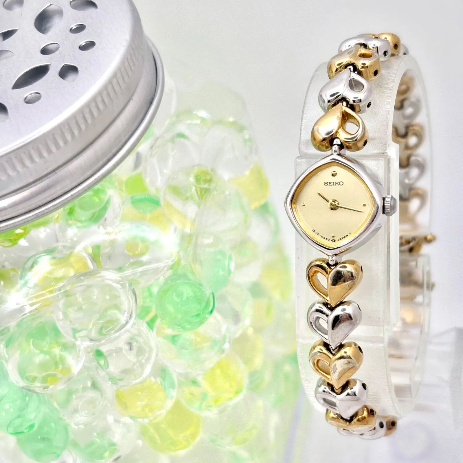 【新品電池】 SEIKO ドレス レディース 腕時計 ゴールド ハート 新品電池】SEIKO セイコー レディース 腕時計 ハート 1E20-5280 749154