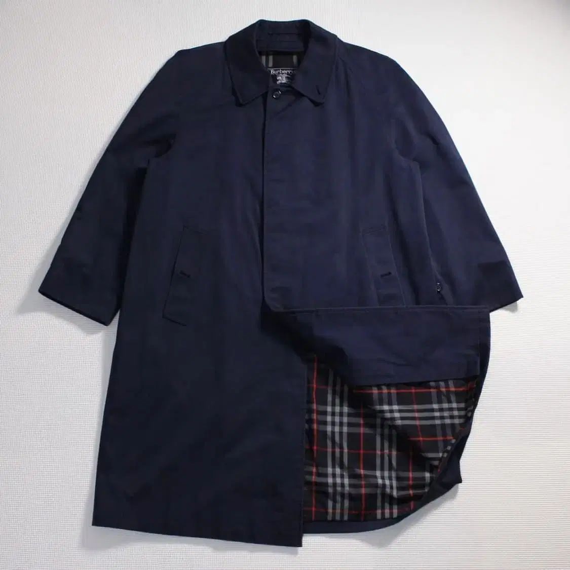90年代 Burberrys バーバリー ネイビー Single バルマカーン コート
