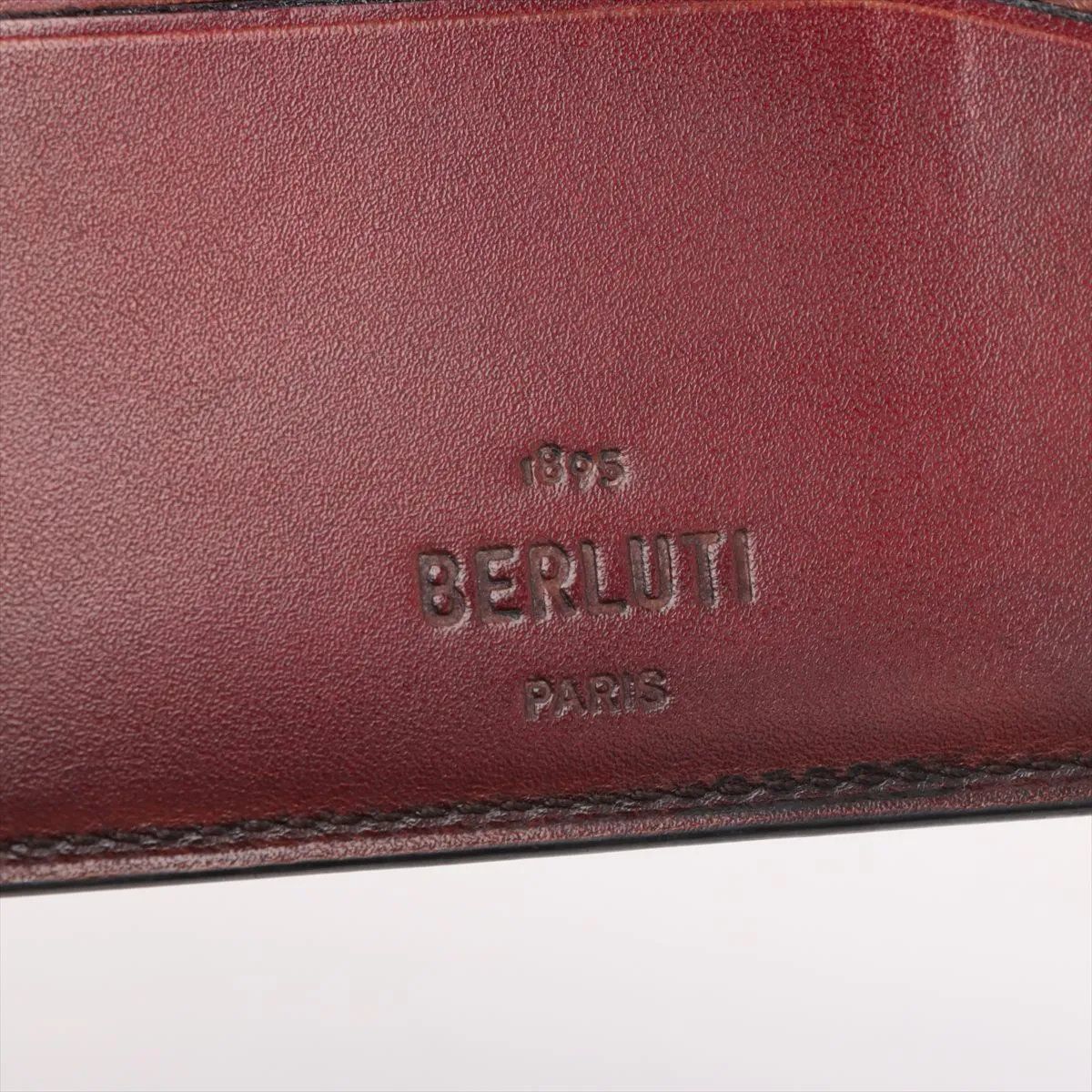 ベルルッティ　マネークリップ　フィギュア　折り財布　ブラウン　カリグラフィ Berluti ベルルッティ フィギュア カリグラフィ マネークリップ 二