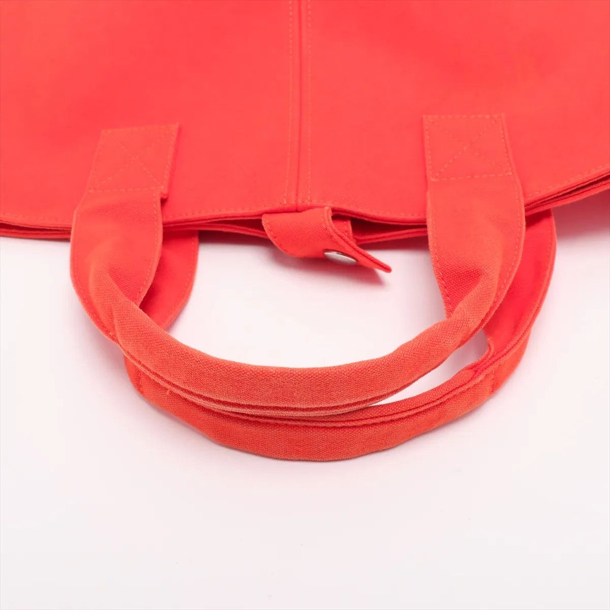 美品 エルメス パニエドプラージュ PM トワルオフィシエ オレンジ