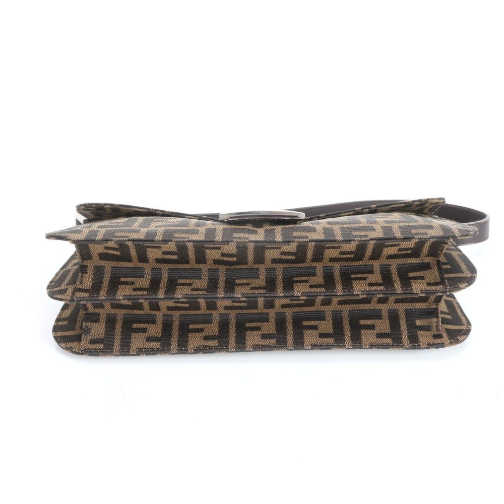 美品 フェンディ ズッカ マンマバケット レザー ショルダーバッグ