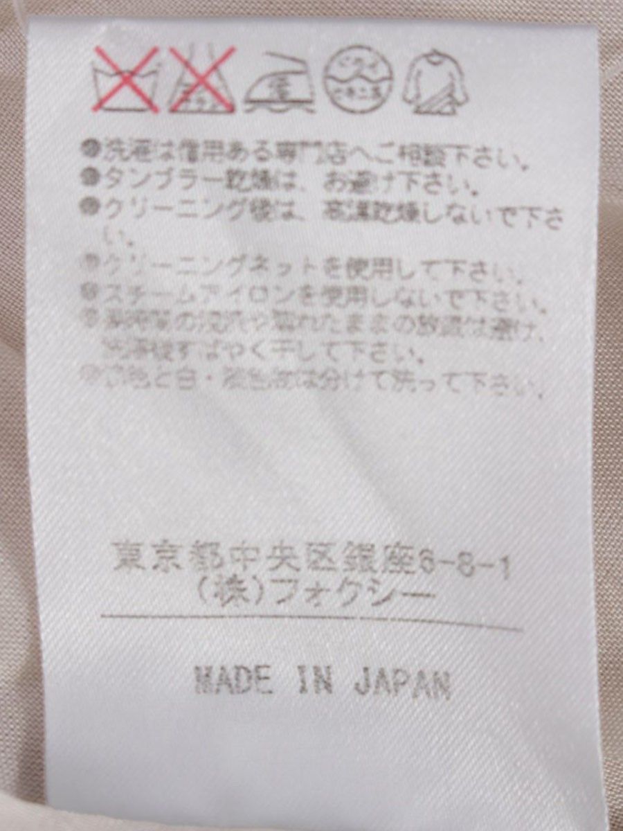  フォクシーブティック Dress Cote d Azur 34330 ワンピース 38 ベージュ リネン 麻 ノースリーブ ひざ丈ワンピース