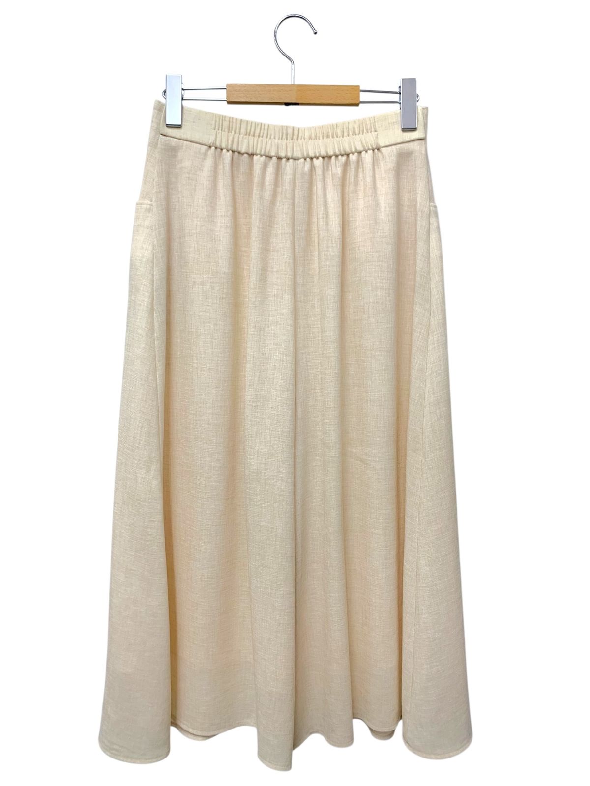 ルネ 5325020 パンツ 38 ベージュ ワイド ウエストギャザー