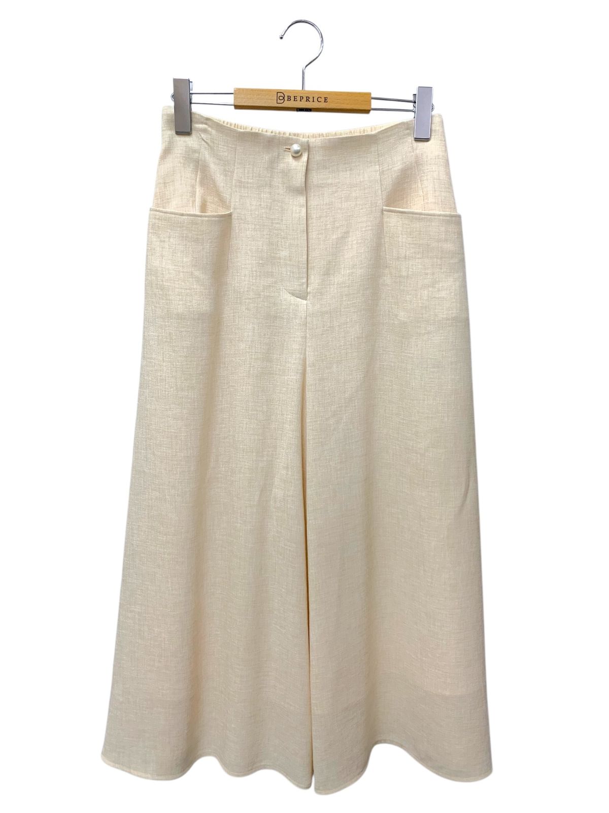 ルネ 5325020 パンツ 38 ベージュ ワイド ウエストギャザー