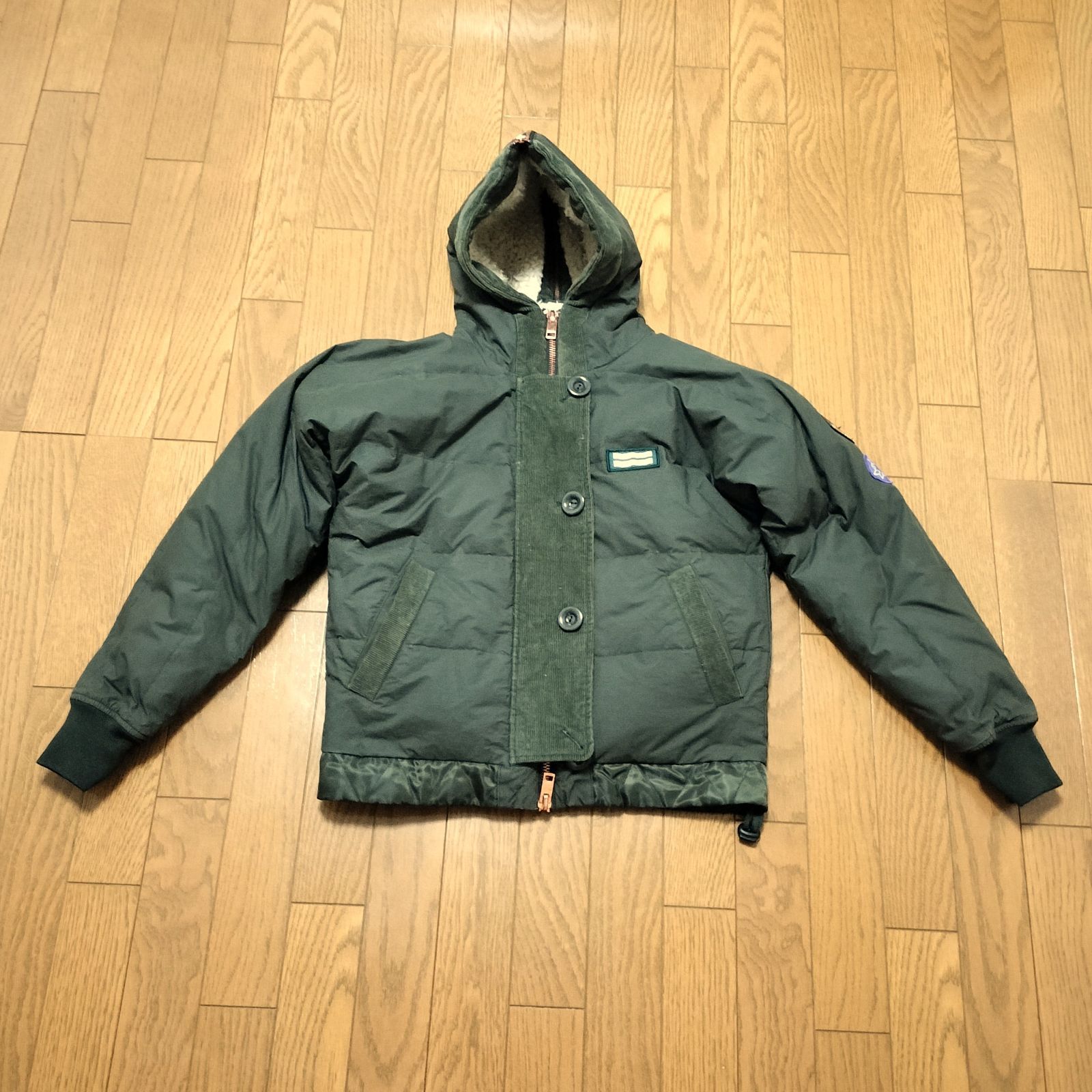 美品 DIESEL ディーゼル ダウンジャケット S メンズ カーキ ダウン 90 