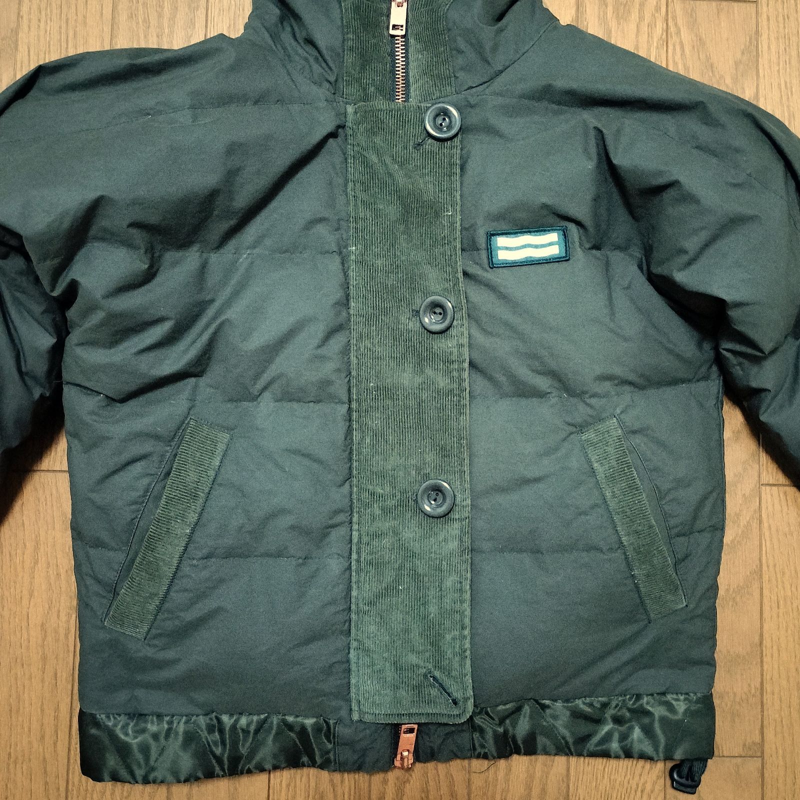 美品 DIESEL ディーゼル ダウンジャケット S メンズ カーキ ダウン 90 