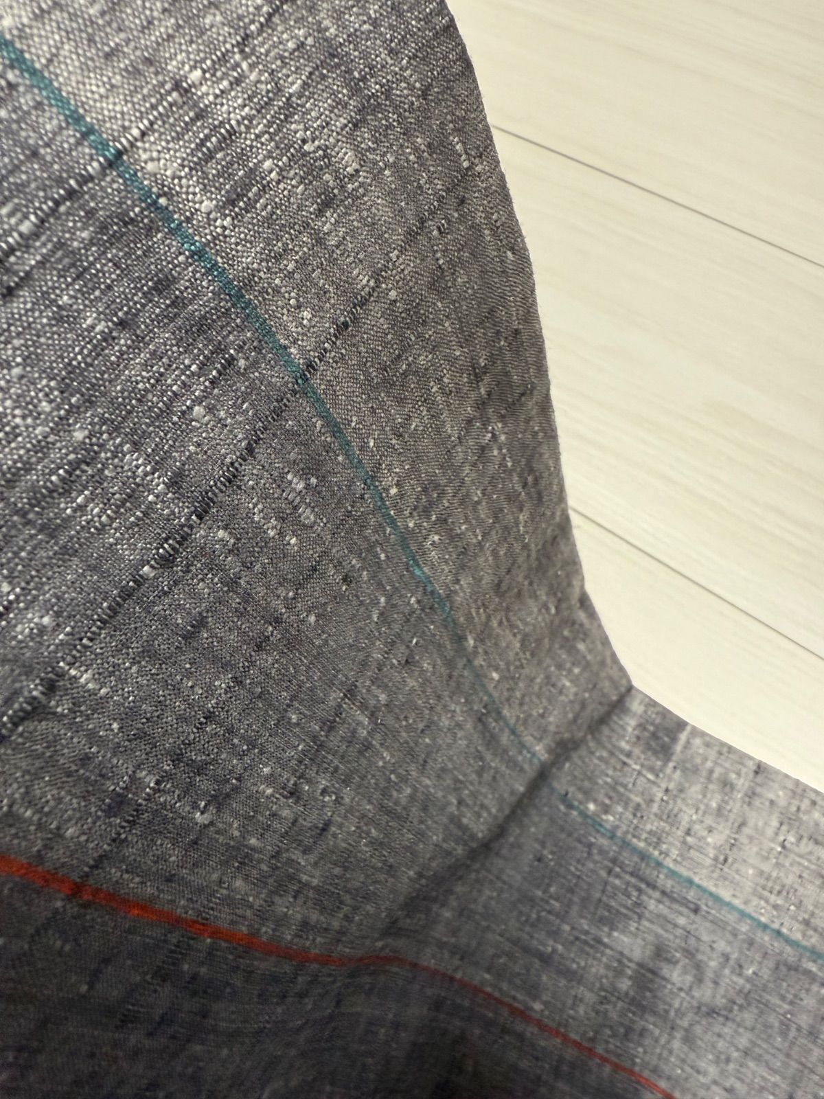  最後の一点 269号 半幅帯 本場結城紬 アイボリー×グレーグラデ紬 正絹 リバーシブル ︎同じ生地は2度と入荷しません 1点〜6点までの 商品 ︎ 半巾 半幅 小袋帯 帯