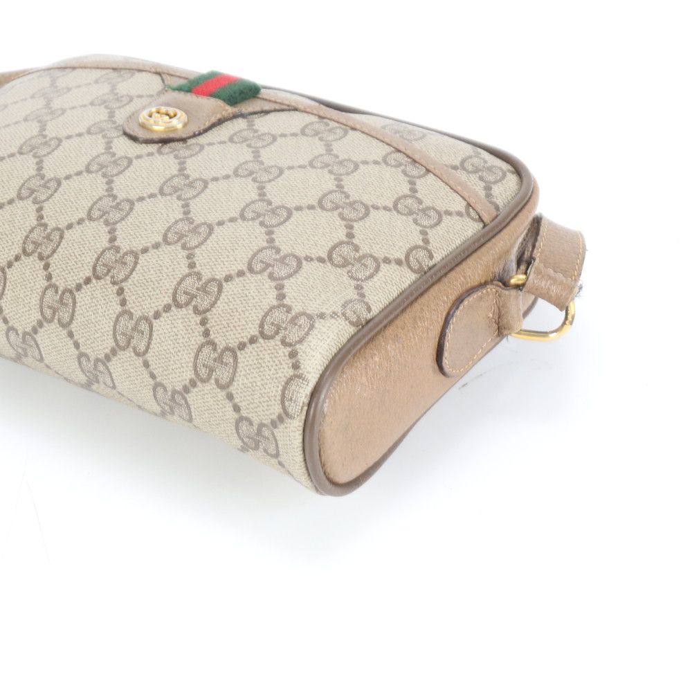 【美品】オールドグッチ ショルダー GGスプリーム シェリーライン ヴィンテージ ヴィンテージ オールド グッチ GG スプリーム シェリー レザー