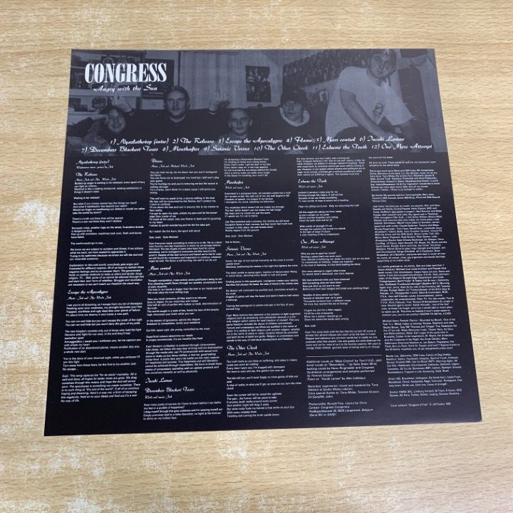 △01)【1点限り!】CONGRESS/ANGRY WITH THE SUN/コングレス/LPレコード