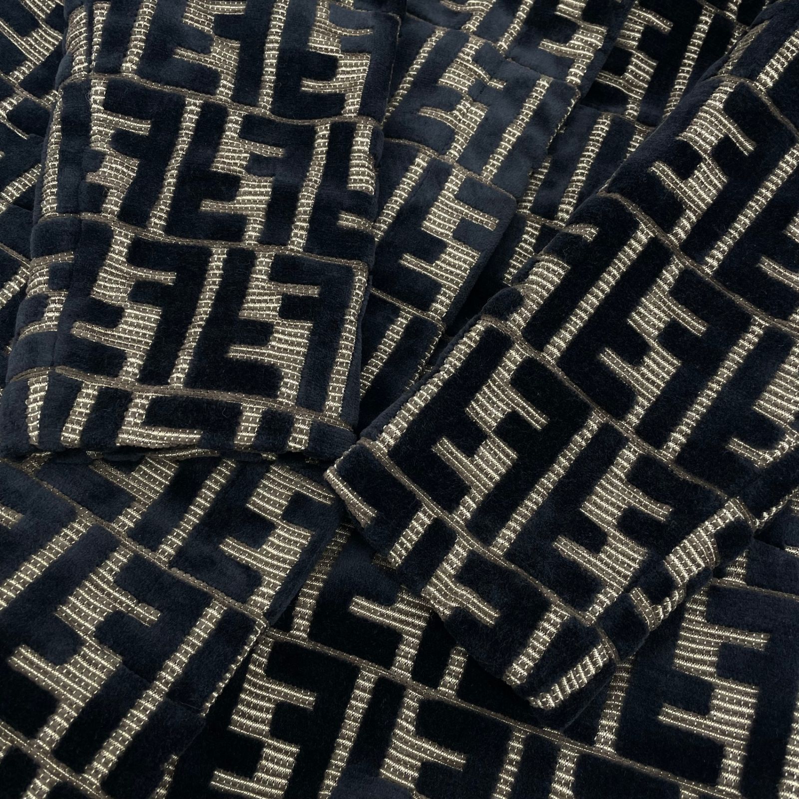 極美品 FENDI フェンディ コート ロング ズッカ柄 ブラワン サイズ40