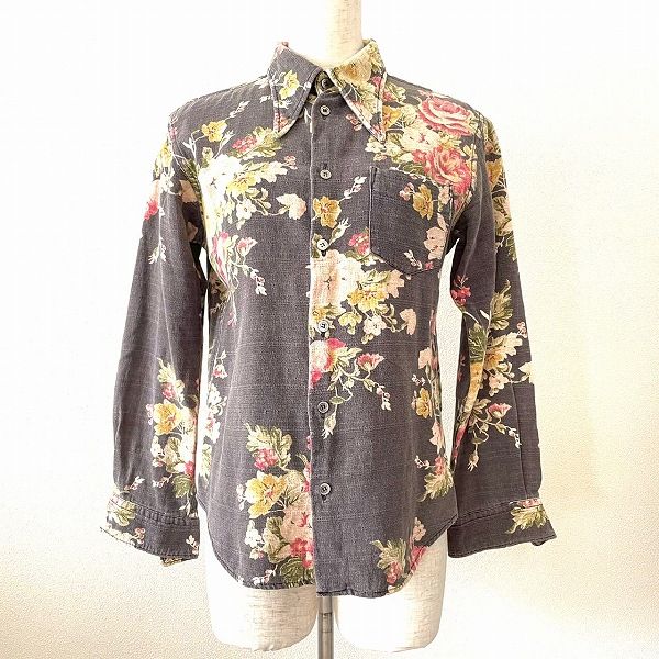 anc ジュンヤワタナベ コムデギャルソン COMMEdesGARCONS シャツ ブラウス 9 花柄 デニム風 レディース 935366