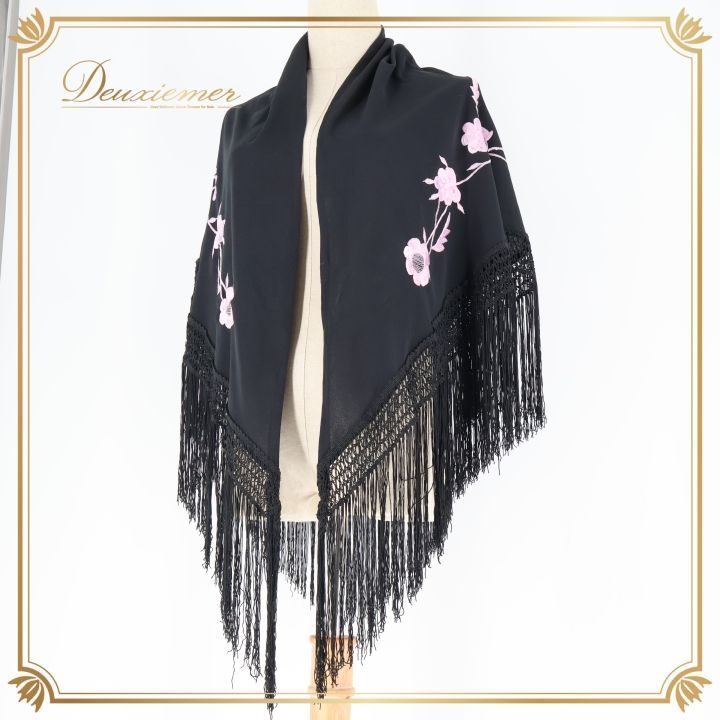 フラメンコ 衣装 シージョ ピキージョ トライアングル 三角形 黒 刺繍