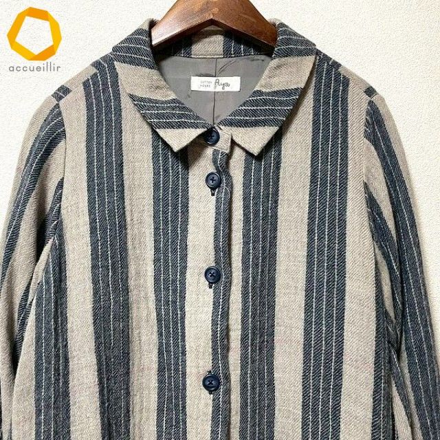 wnc コットンハウスアヤ Cotton House Aya ワンピース M グレー 紺