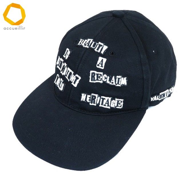 ah ヴァレンティノガラヴァーニ valentino garavani キャップ 58 黒 MONTAGE 6 PANEL CAP モンタージュ6 イタリア製 959353 k 01