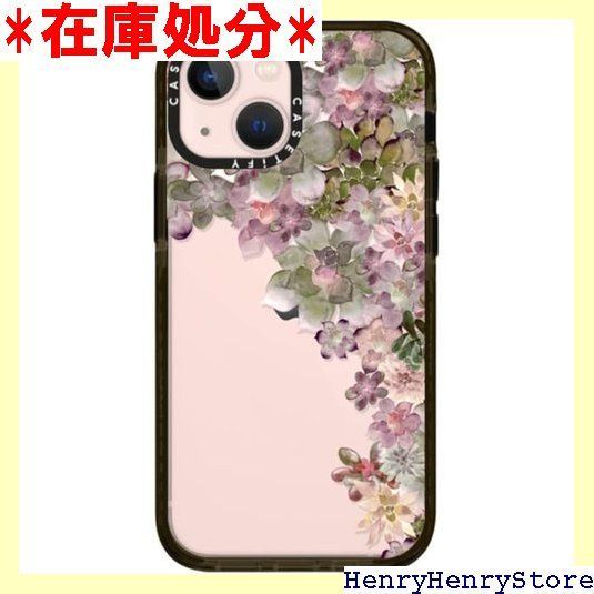 CASETiFY インパクトケース iPhone 13 Mini My Succulent Garden Rose By Monika Strigel クリア ブラック 445