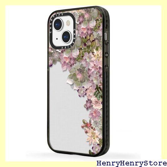 CASETiFY インパクトケース iPhone 13 Mini - My Succulent Garden Rose By Monika Strigel クリア ブラック 445