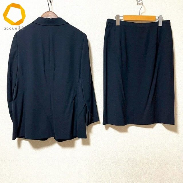 anc バーバリー BURBERRY スカートスーツ セットアップ 濃紺 シンプル