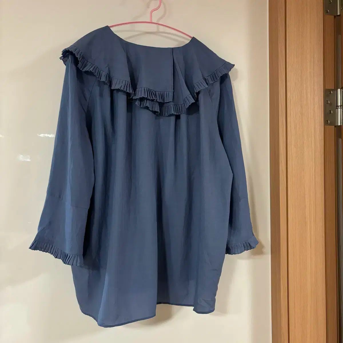  ブラウン BROWNS フリル ブラウス シャツ マラン スタイル オーバーサイズ 長袖 シャツ ブラウス