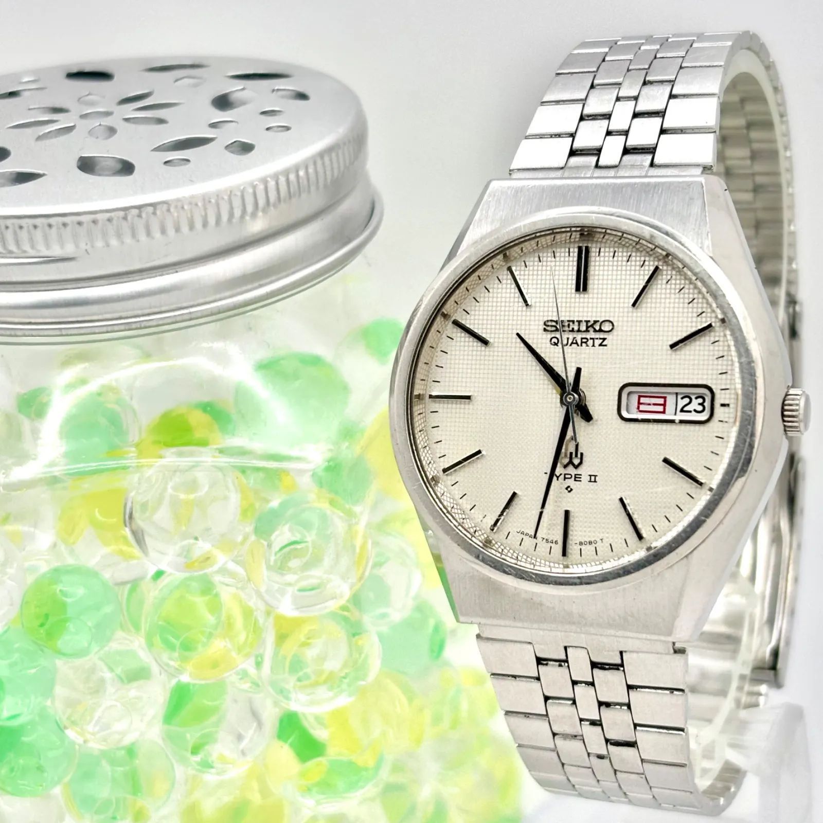 新品電池】SEIKO セイコー TYPEⅡ タイプ2 メンズ 腕時計 シルバー