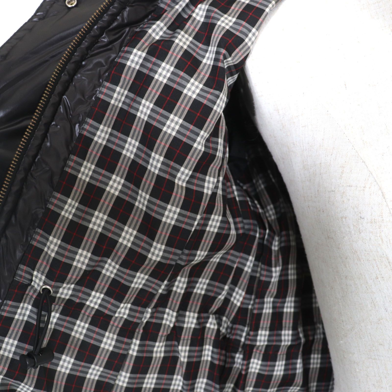 バーバリーブルーレーベルウール ジャケット 黒 チェック裏地サイズ38ワッペン付 美品◇BURBERRY BLUE LABEL バーバリーブルーレーベル 裏地チェック