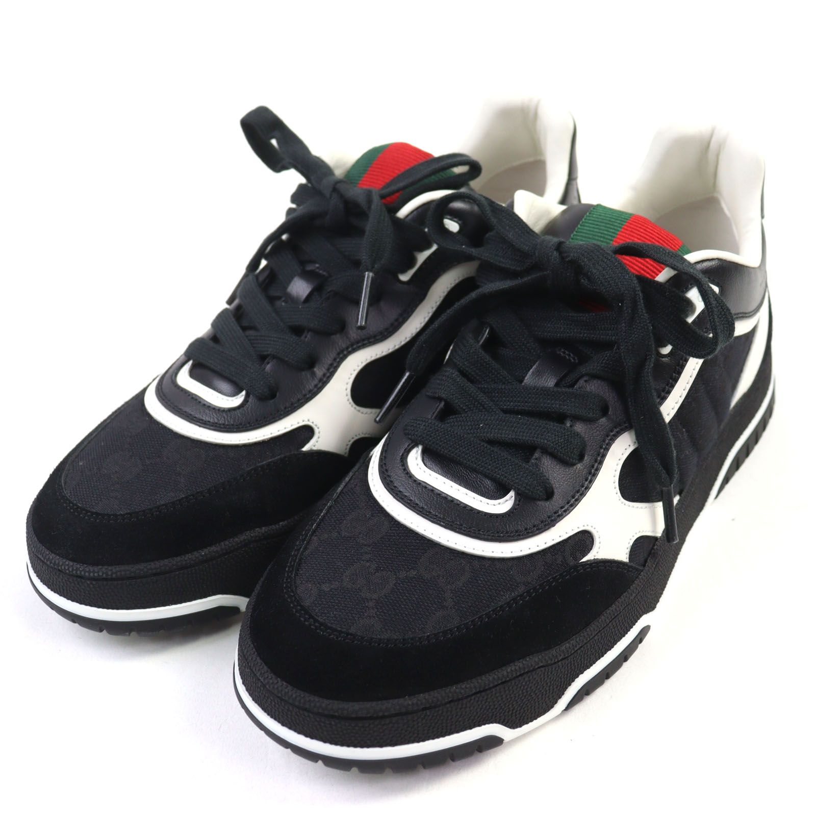 GUCCI グッチ シェリーライン グッチシマ レザースニーカー 黒 GUCCI