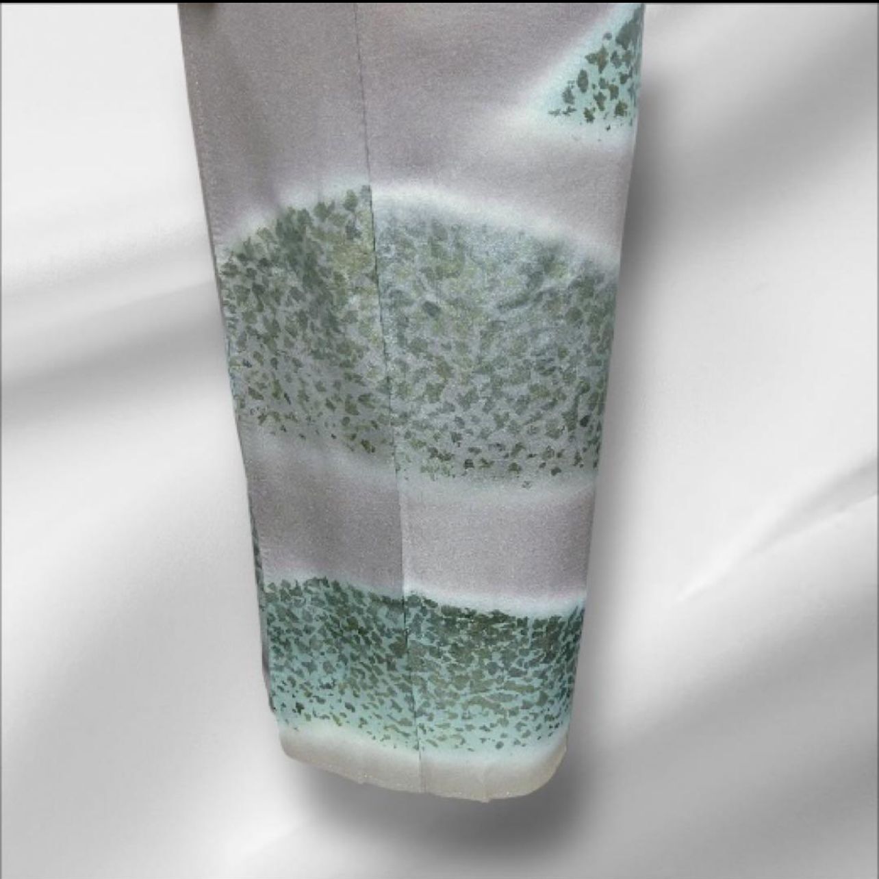 美品 袷 正絹 金箔 訪問着 フルセット 西陣唐織漆箔袋帯 ゆったり 裄67