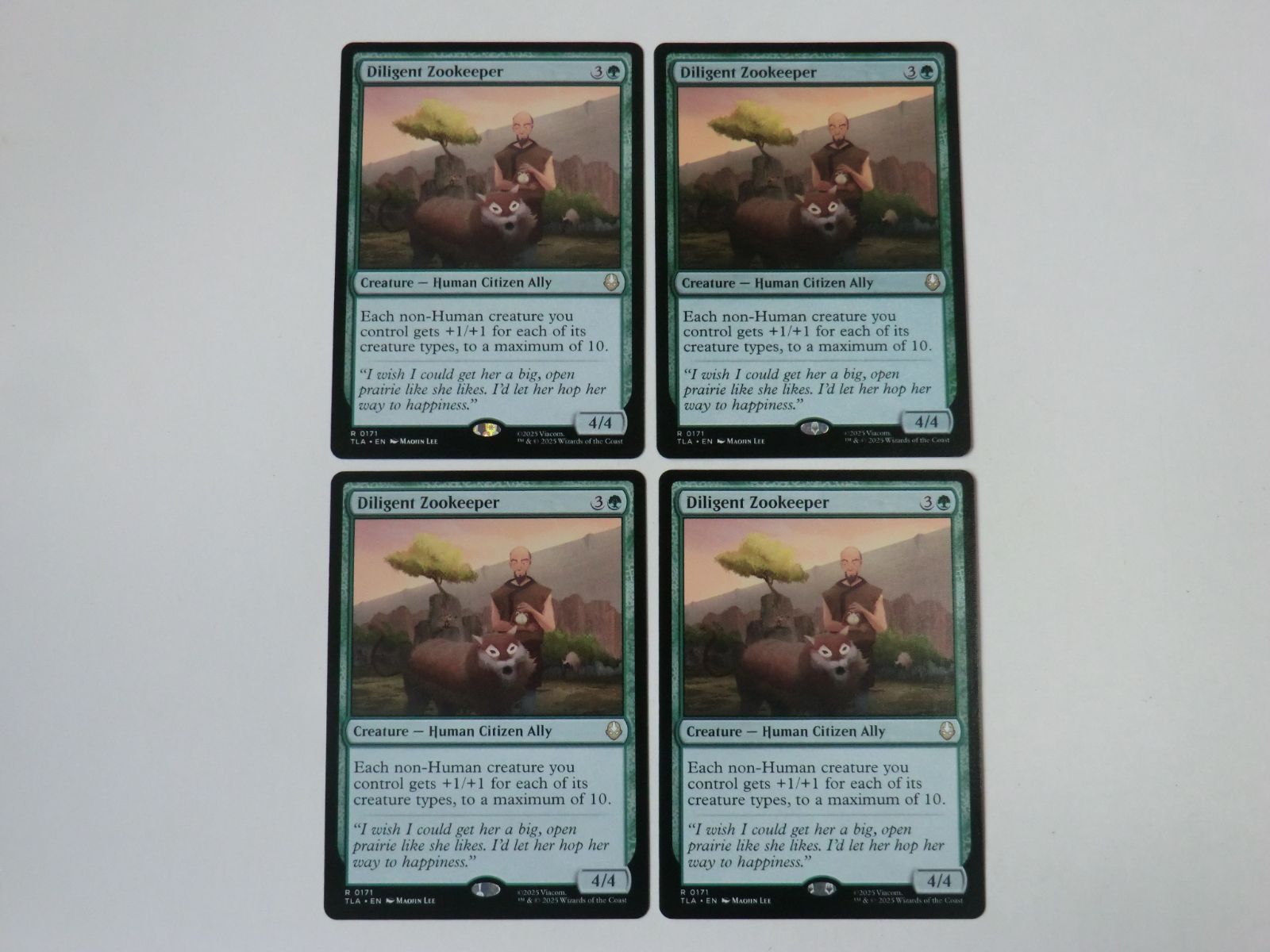 MTG 熱心な飼育係 アバター 伝説の少年アン 英語 4枚セット - メルカリ