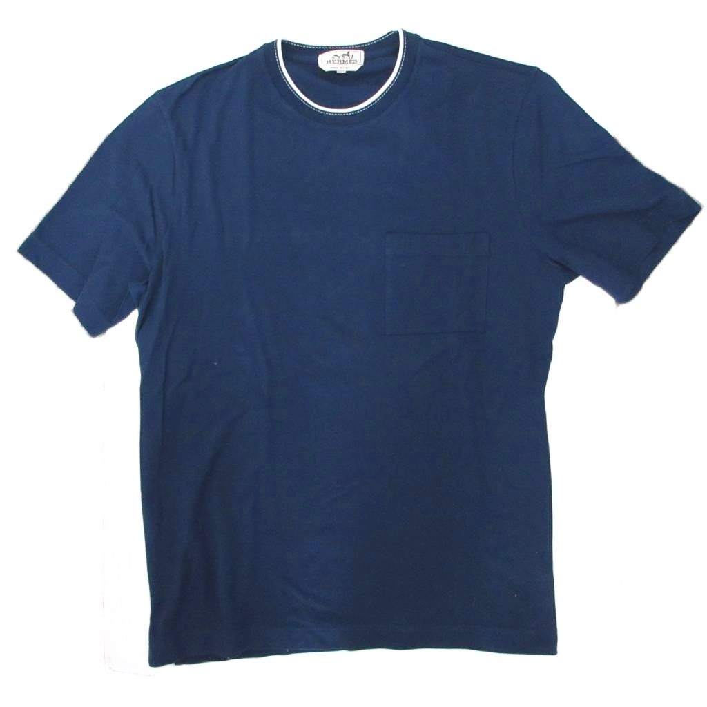 HERMES エルメス　Tシャツ ディテール サドルステッチ　　XL エルメス HERMES サドルステッチTシャツ カットソー 半袖 Hロゴ ロゴ
