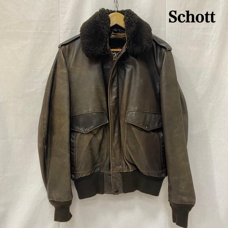 ショット 184SM A-2 JACKET ライナー付き 襟ボア レザージャケット