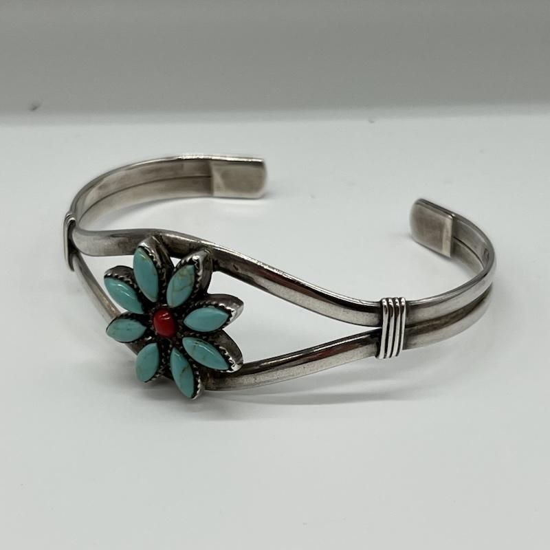 インディアンジュエリー　バングル　silver ターコイズ インディアンジュエリー SILVER シルバー 925 ターコイズ バングル