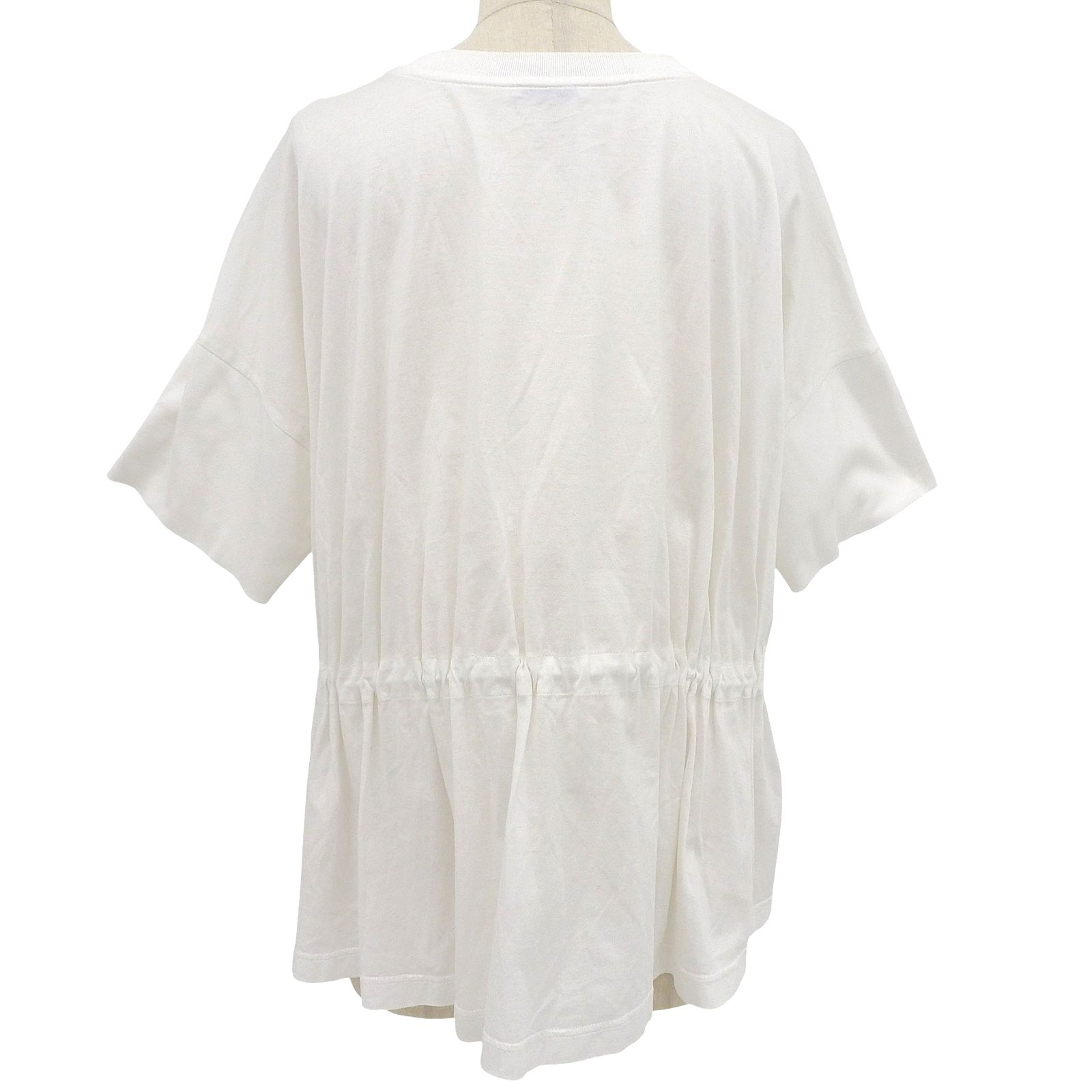 美品△MONCLER モンクレール コットン100％ ロゴ刺繍 ドローコード 胸