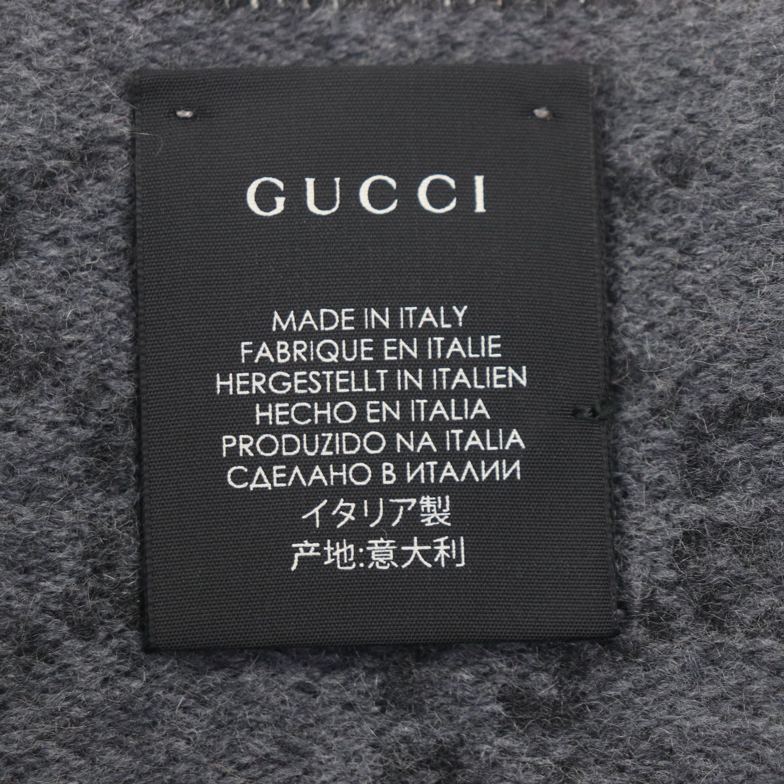 極美品▽GUCCI グッチ 391530 カシミヤ ウール GGパターン