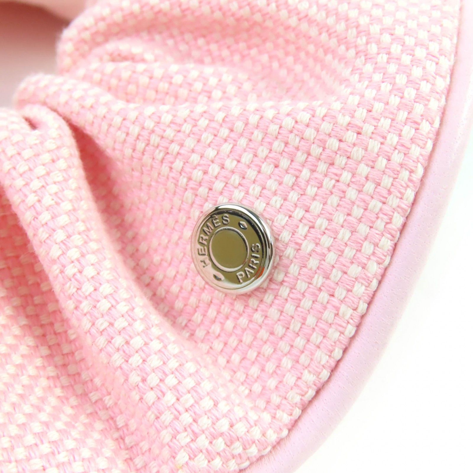 未使用品△HERMES エルメス クラウディア コットン シルバー金具