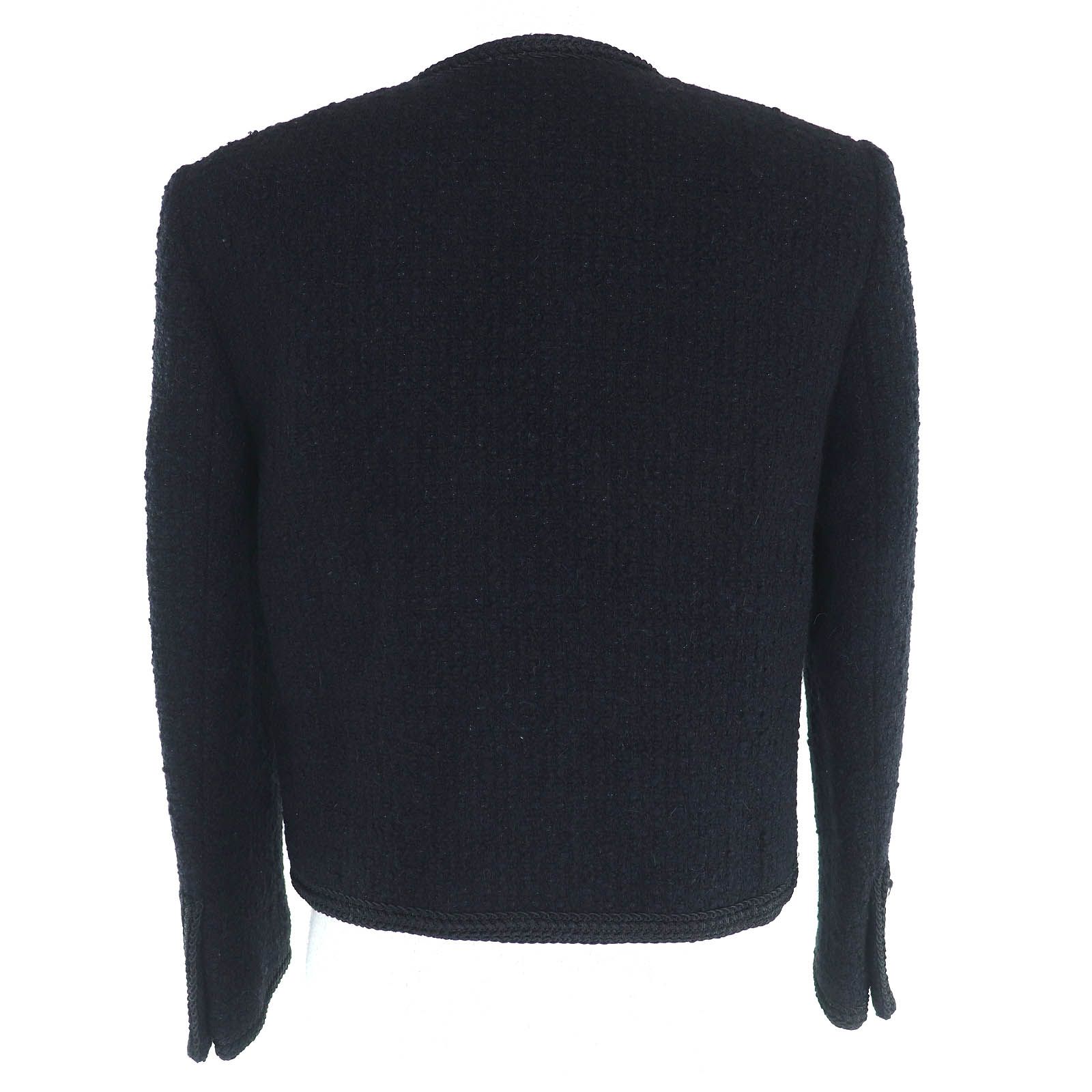 極美品△CELINE セリーヌ 2V00C764L ウール コットン ロゴボタン