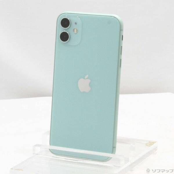 中古品〕 iPhone11 64GB グリーン MHDG3J／A SIMフリー【297】 SIM
