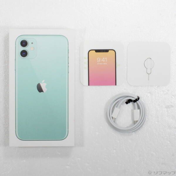 中古品〕 iPhone11 64GB グリーン MHDG3J／A SIMフリー【297】 SIM