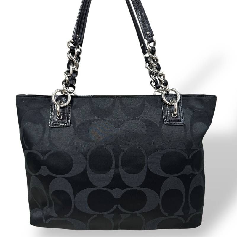 COACH コーチ☆トートバッグ シグネチャー 肩掛け チャーム ロゴ A4