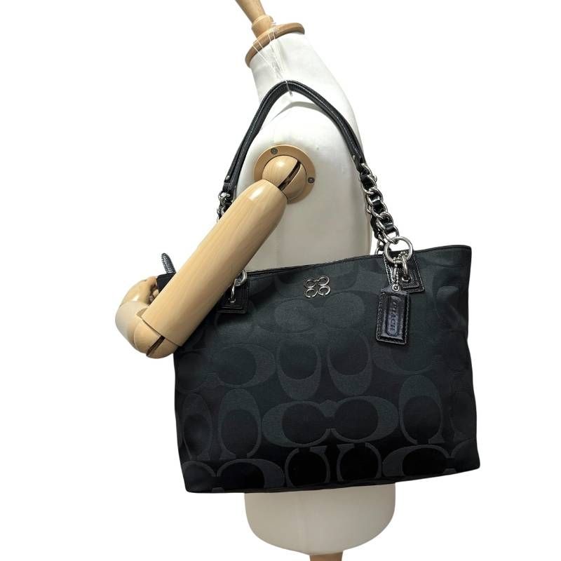 COACH コーチ☆トートバッグ シグネチャー 肩掛け チャーム ロゴ A4