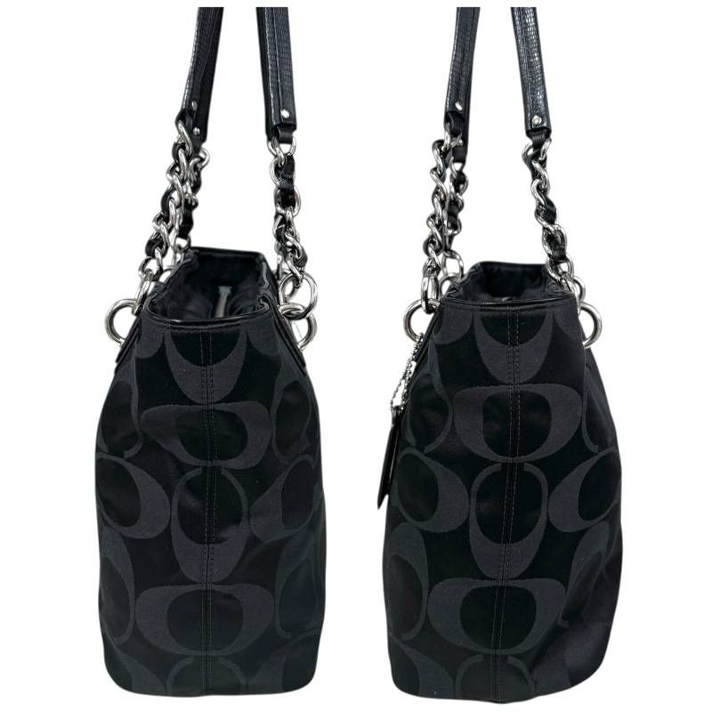 COACH コーチ☆トートバッグ シグネチャー 肩掛け チャーム ロゴ A4