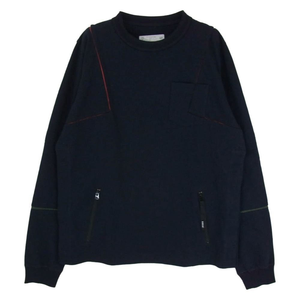 sacai 21-02586M ロングスリーブ Size 3 Sacai サカイ 21-02586M REBUILD ZIP POCKET COTTON L/S T-SHIRT