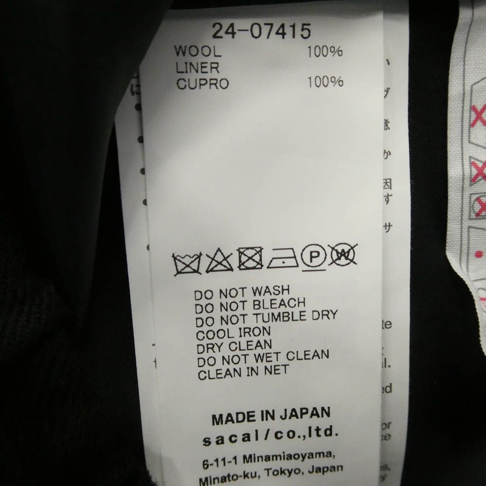 Sacai サカイ 24AW 24-07415 Chalk Stripe Pants ストライプ