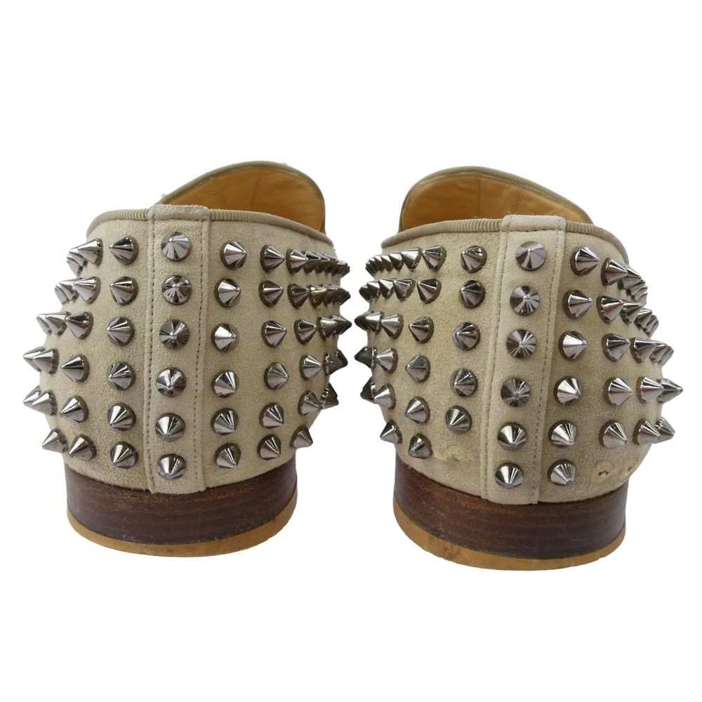christian louboutin スパイク スタッズ ベージュ 24cm Christian Louboutin クリスチャンルブタン スパイクスタッズ スエード